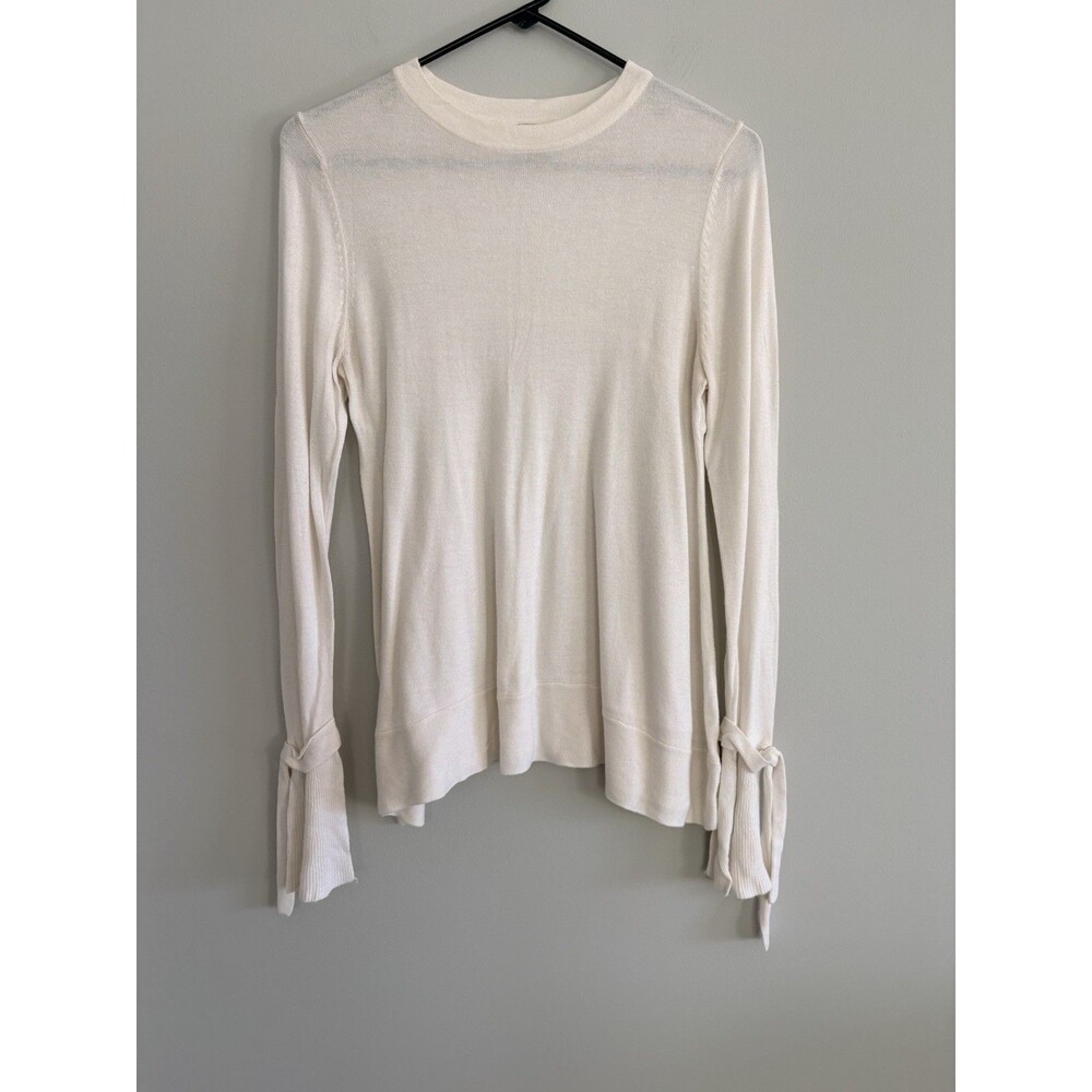 A New Day Sweater Womens Size Small White Light Knit Long Sleeved